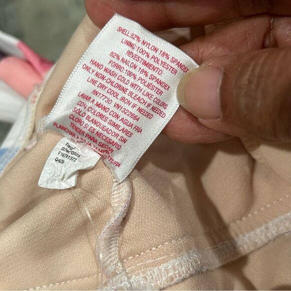 NWT Isabel Maternity 1-Piece Bathing Suit Stripes Pink Multi Shoulder Ties XXL - Picture 8 of 10